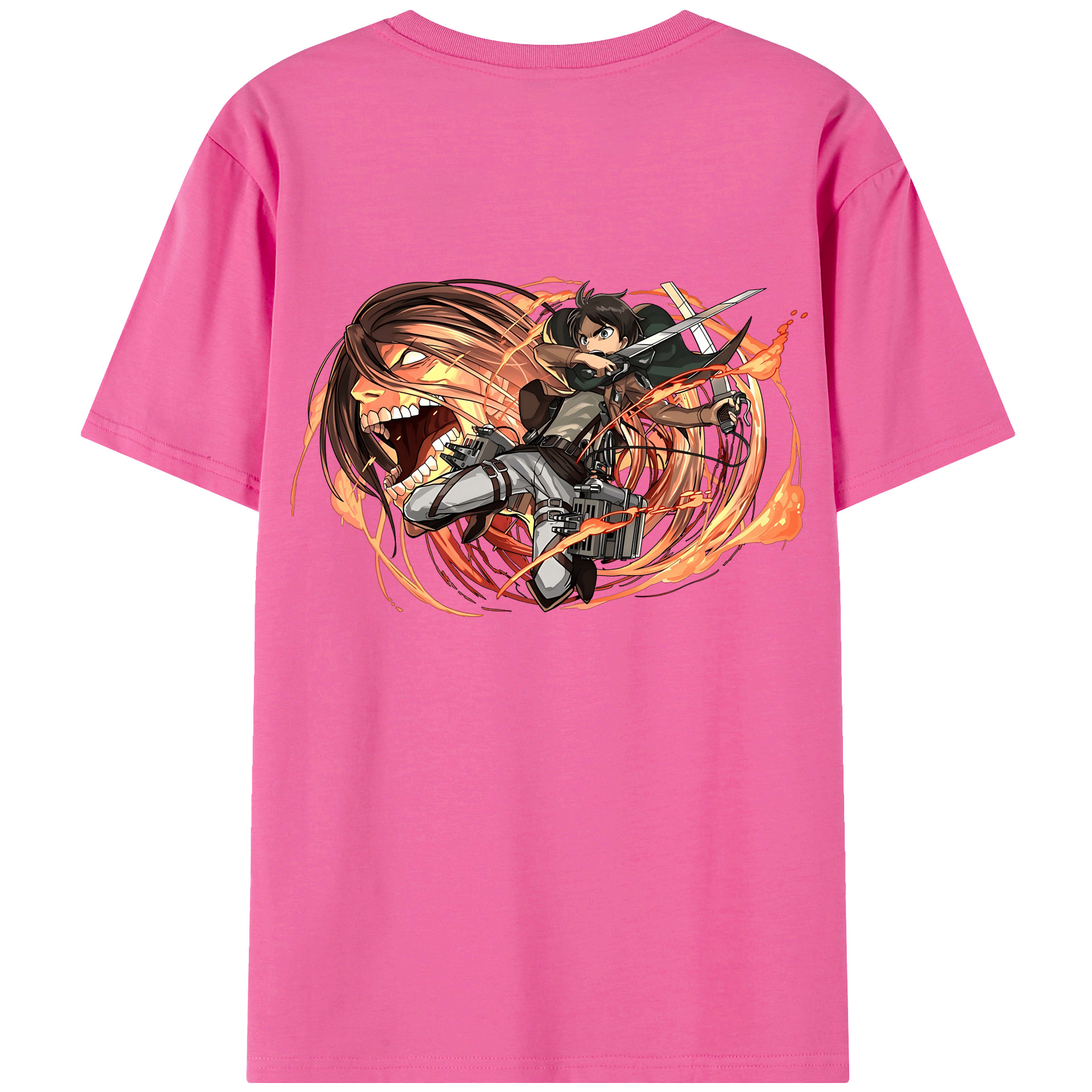 （画像用） 進撃の巨人 エレン･イェーガー Attack on Titan Eren Jäger レディース半袖Tシャツ(バックプリント)